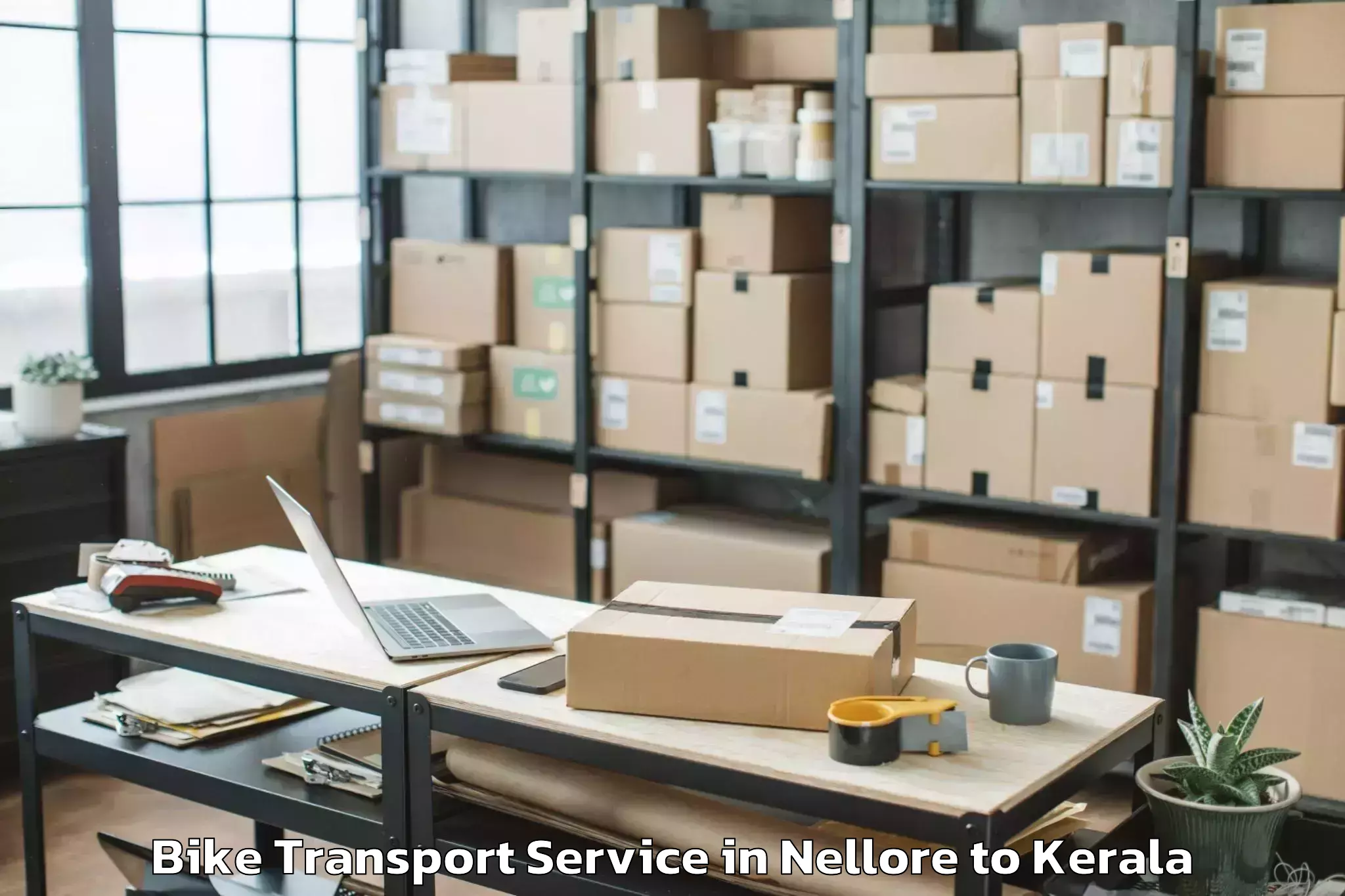 Easy Nellore to Kerala Bike Transport Booking